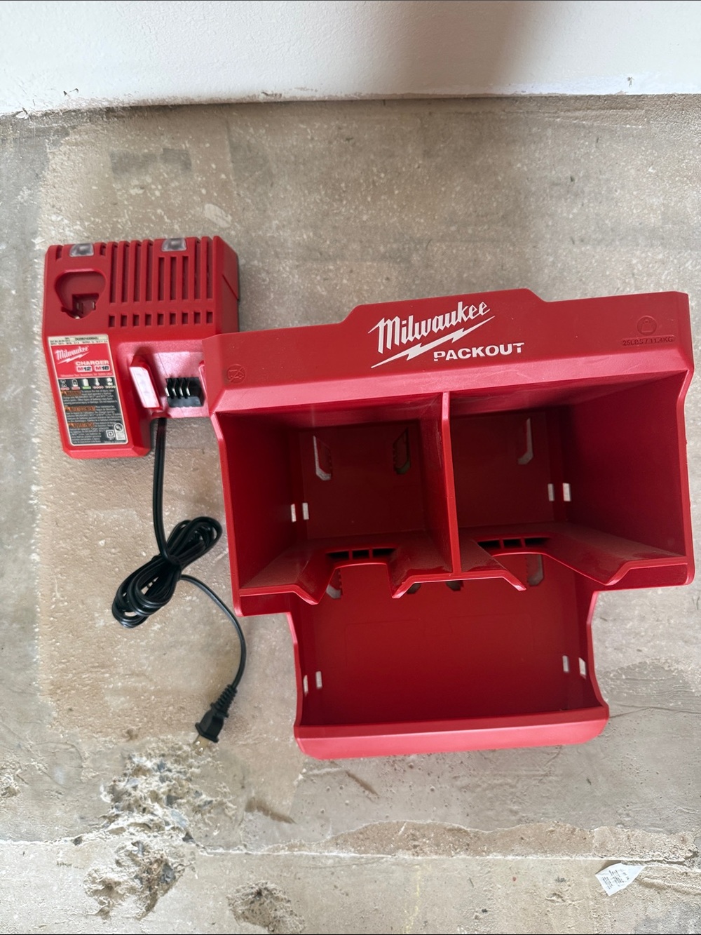Milwaukee Packout Red Dual-Compartment Organizer